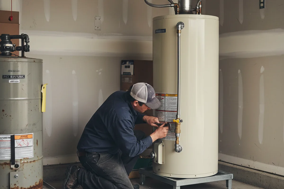 Water heater and shutoff valve replacement in Buckatunna